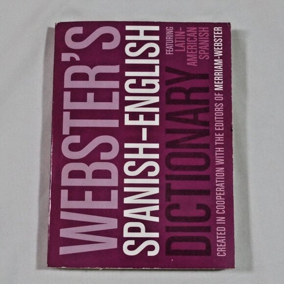 Webster’s Spanish-English Dictionary Paperback Book - Picture 1 of 4